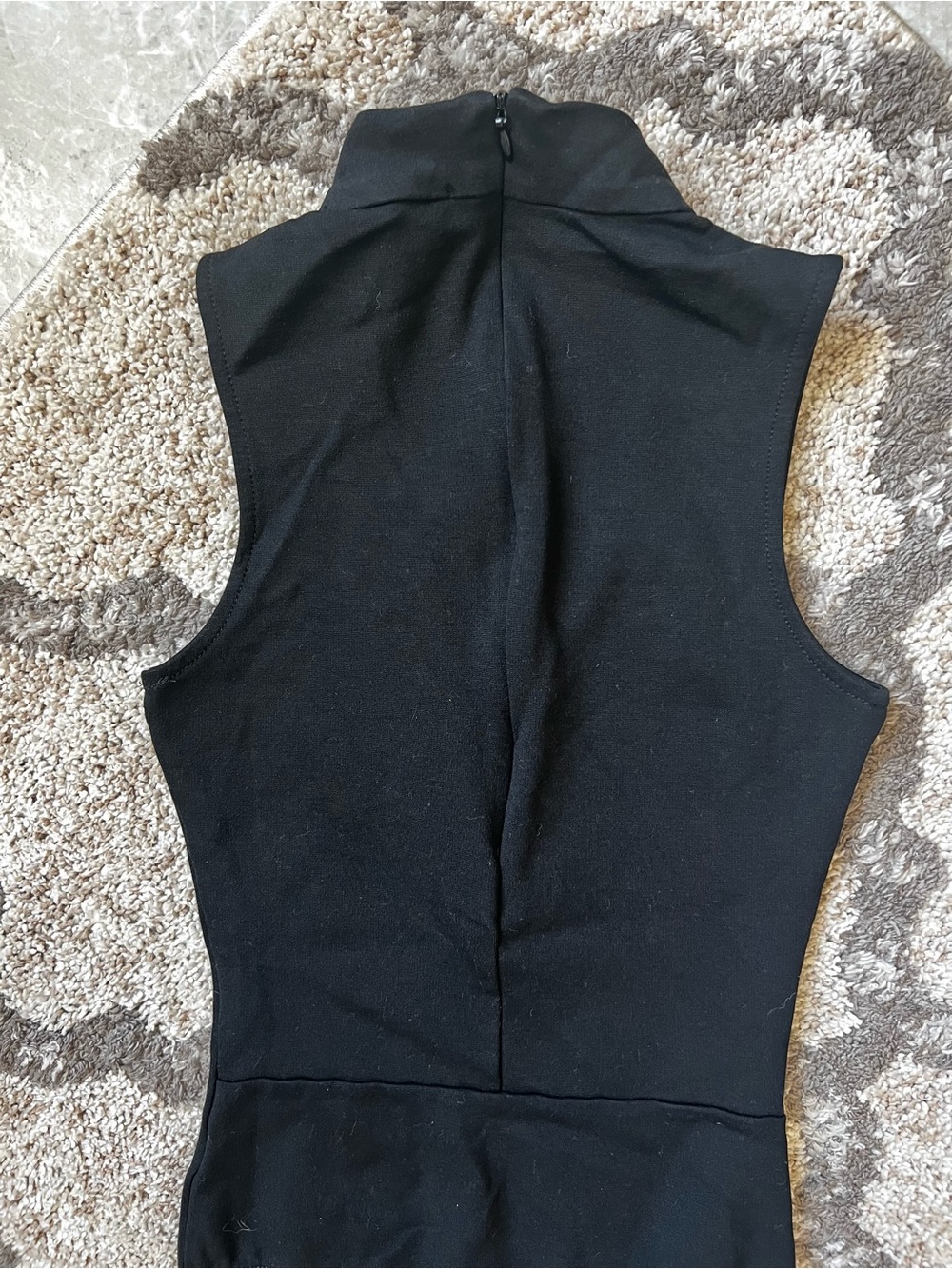 Lulu's Black Sleeveless Mock Neck Bodysuit|Size XS - Picture 3 of 4